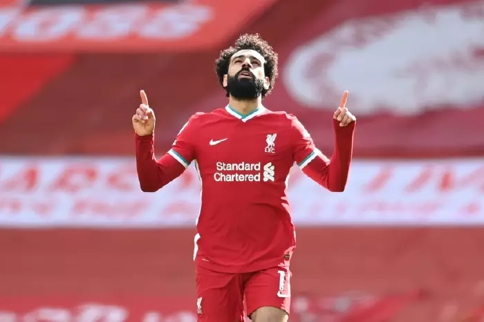 Mo Salah Liverpool v Aston Villa Spr21