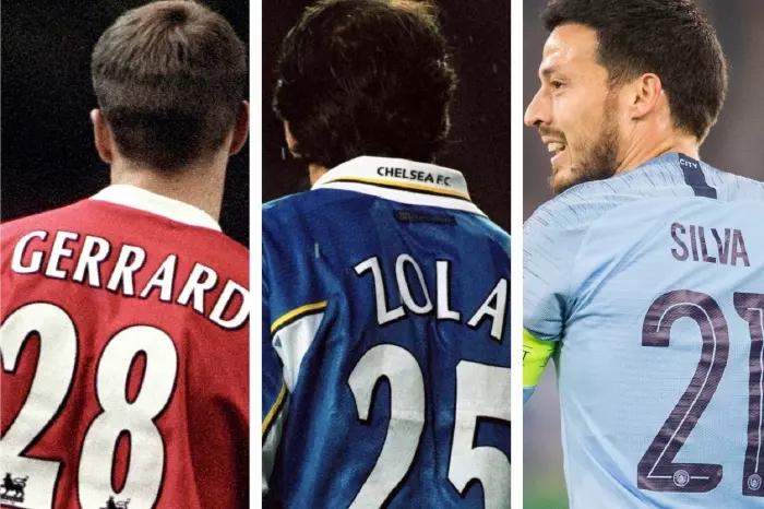 Counting down the Premier League's best ever players by shirt number (30-21):  Gerrard, Zola