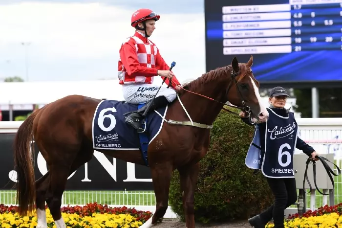 Spielberg at the Catanach's Jewellers Blue Sapphire Stakes at Caulfield Racecourse in Melbourne, Australia