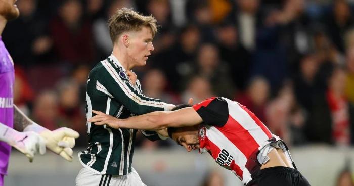 Neal Maupay aims 'desperate' dig at Man United midfielder Scott McTominay