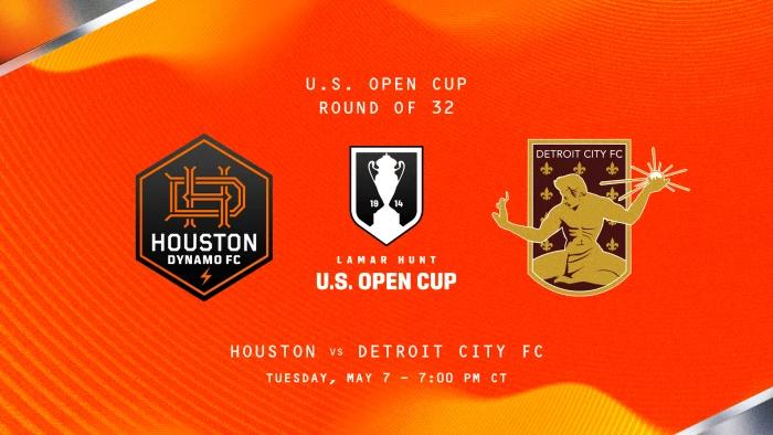 Houston Dynamo FC to face Detroit City FC in Round of 32 of the Lamar Hunt U.S. Open Cup