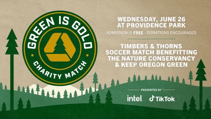 Timbers, Thorns FC to host Green is Gold Charity Match at Providence Park on June 26