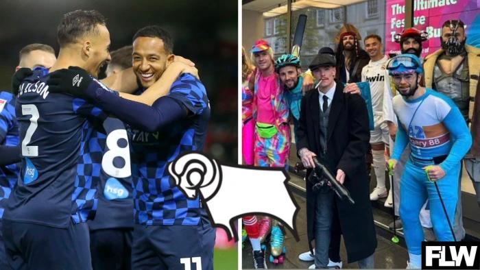 Hilarious image of Derby County stars dressed up for Xmas Do emerges