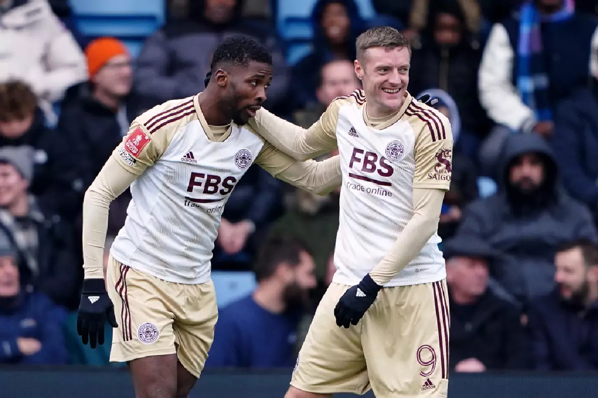 kelechi iheanacho and Jamie Vardy for Leicester