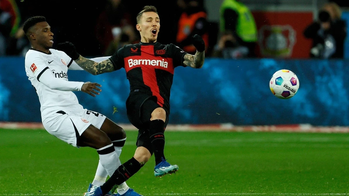 Alejandro Grimaldo of Bayer Leverkusen