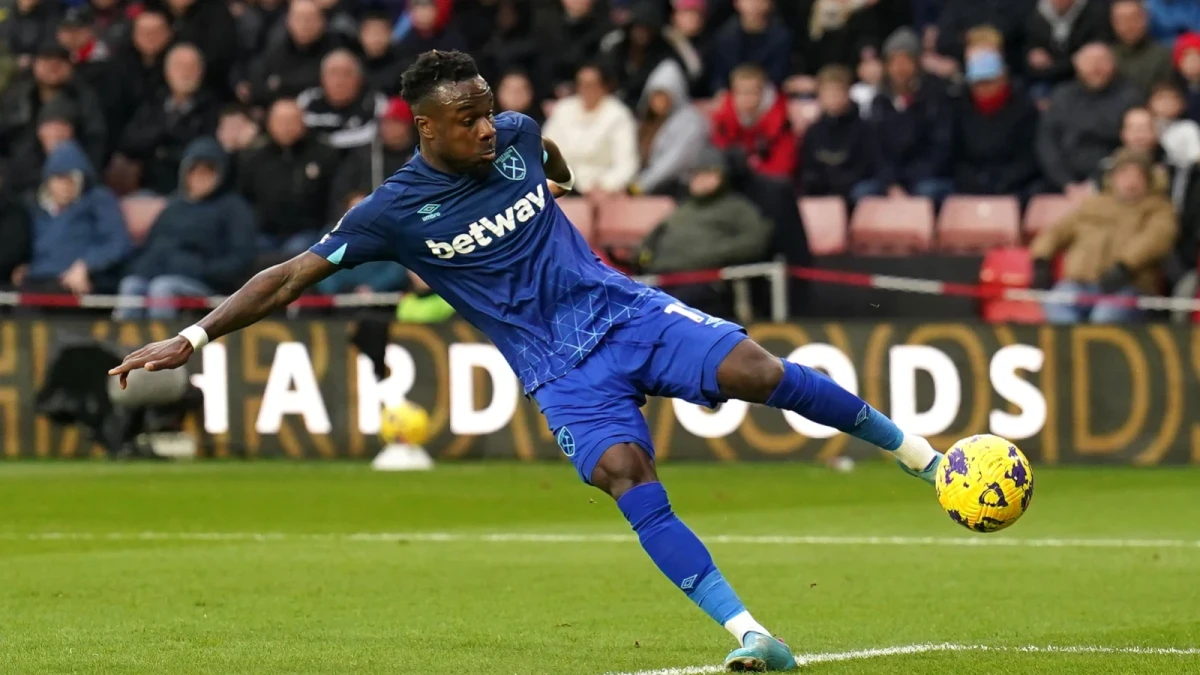 Maxwell Cornet scores for West Ham against Sheffield United 21 Jan, 2024