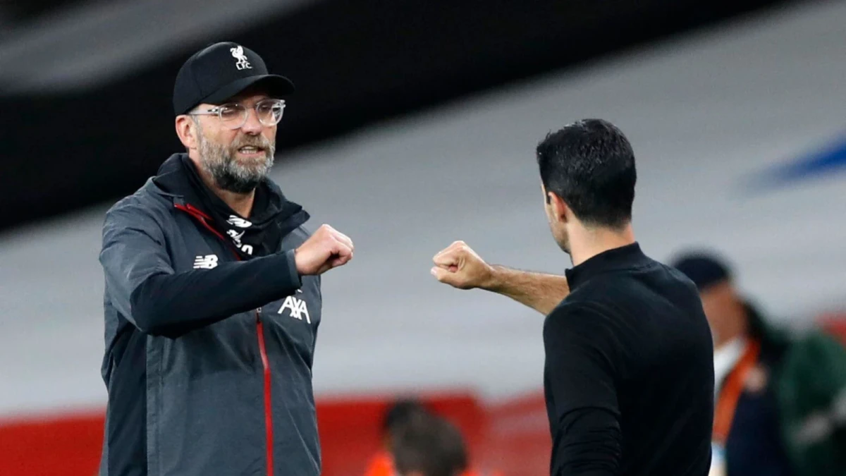 Jurgen Klopp Mikel Arteta