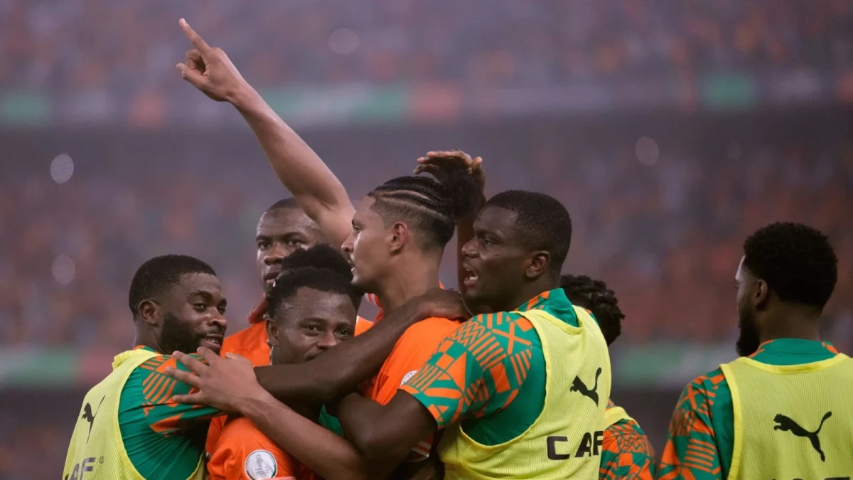 Sebastian Haller for Ivory Coast against Congo Feb 7, 2024