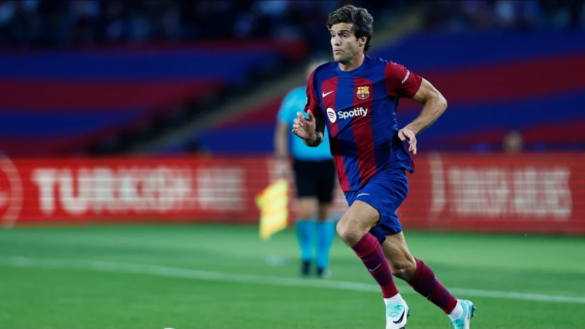 Marcos Alonso in action for FC Barcelona