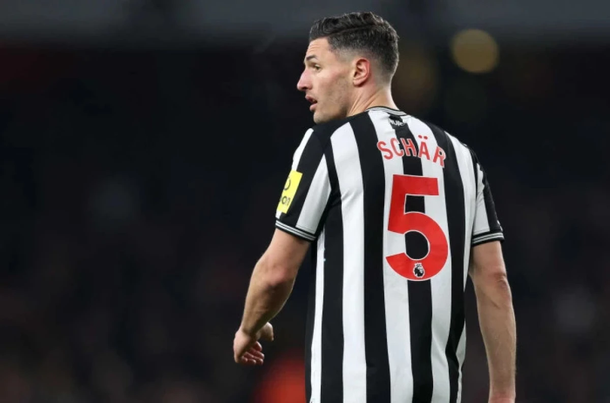 Fabian Schar of Newcastle United during the Premier League match at the Emirates Stadium - Feb 2024
