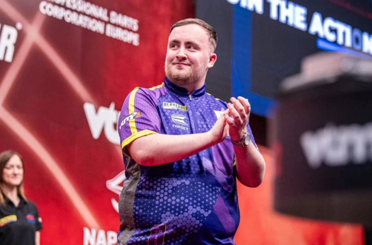 Luke Littler at the Belgian Darts Open
