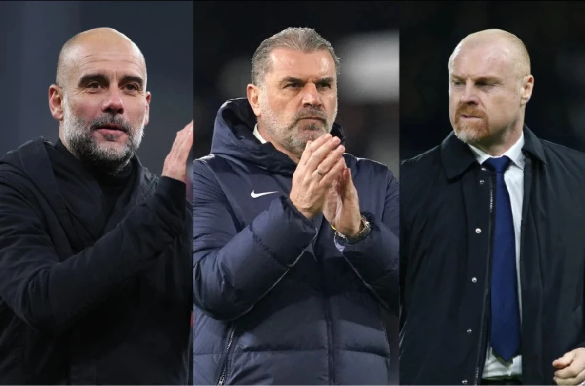 Pep Guardiola, Ange Postecoglou, Sean Dyche