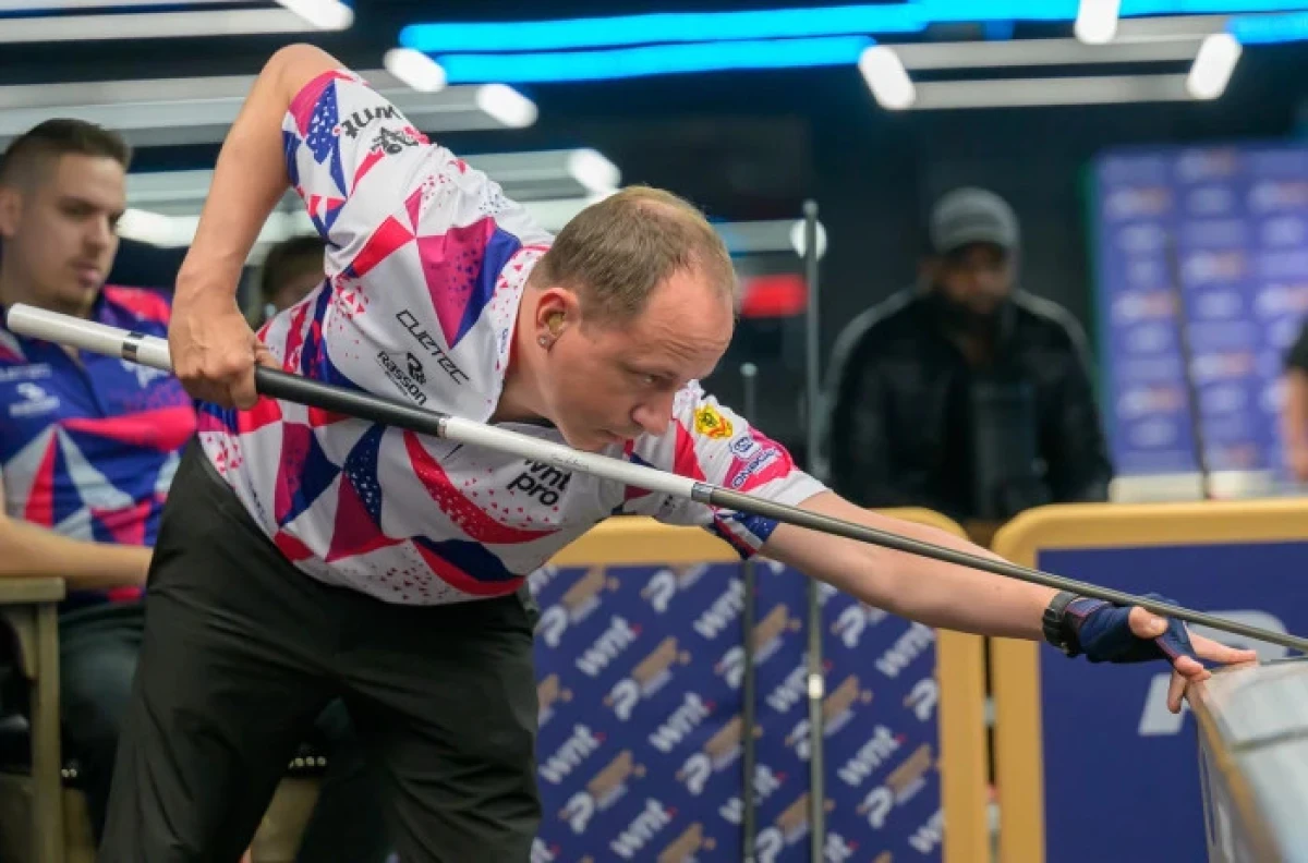 Shane Van Boening in action during Premier League Pool