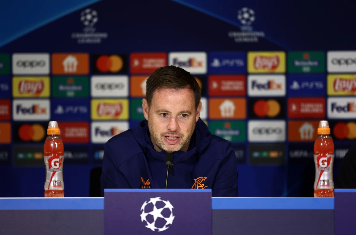 Rangers head coach Michael Beale ahead of their Champions League clash against PSV Eindhoven - Aug 2023