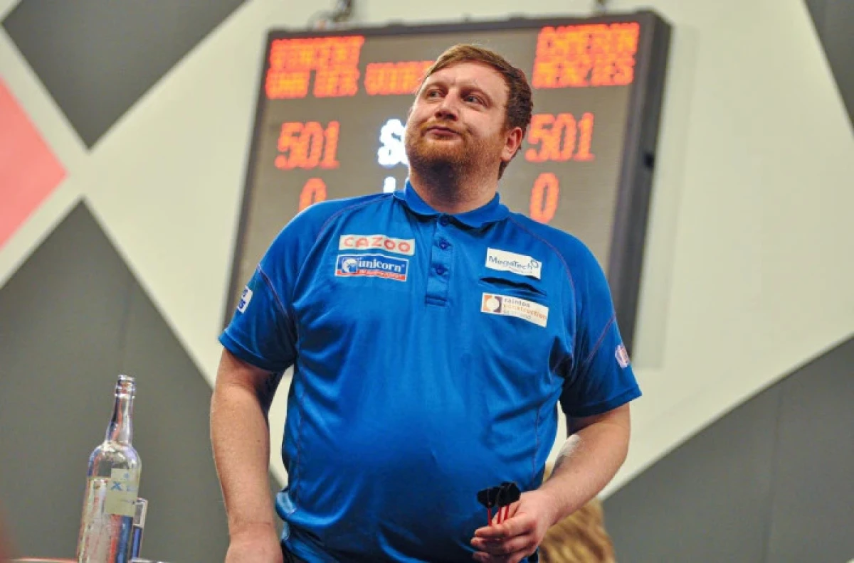 Cameron Menzies of Scotland looks on during Day Eight of the Cazoo World Darts Championship at Alexandra Palace - Dec 2022