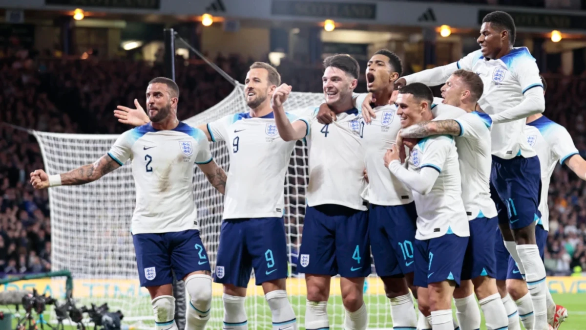England goal celebration