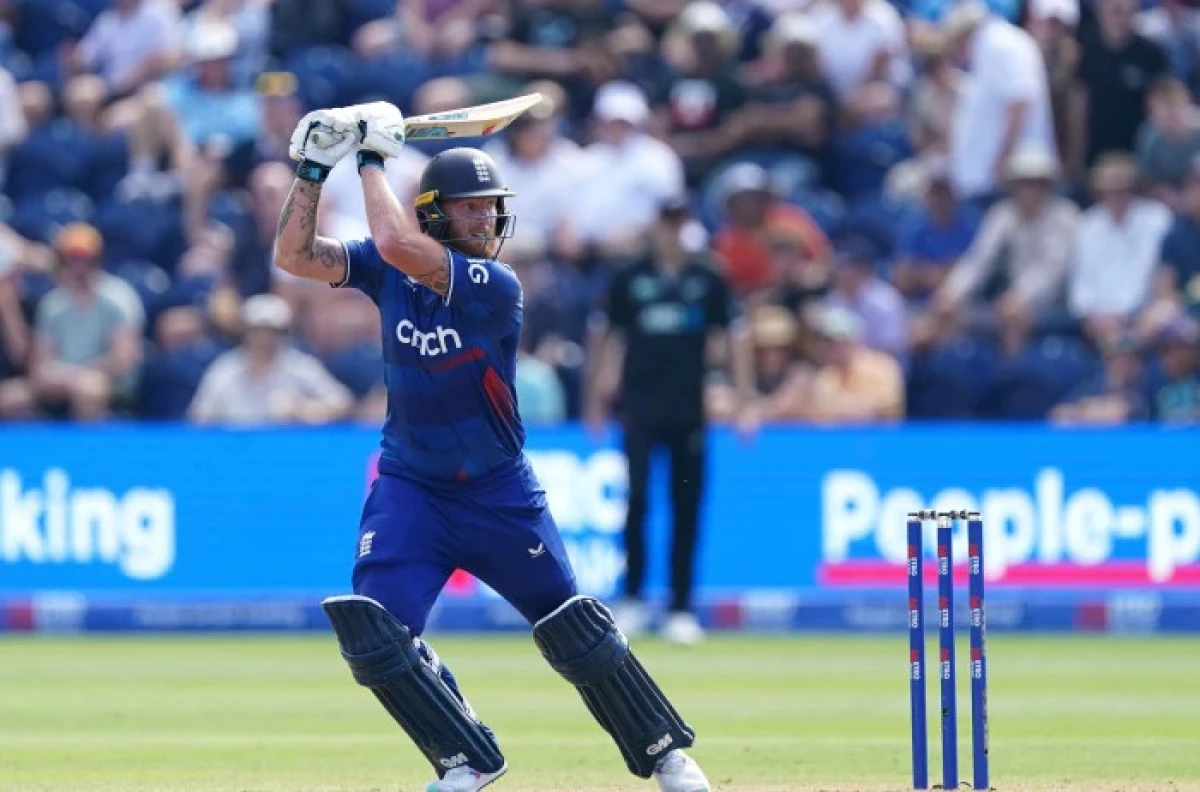 England's Ben Stokes batting during the first ODI against New Zealand - Sept 2023