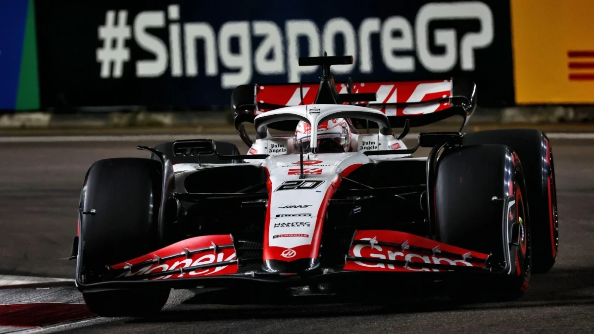 Kevin Magnussen of Haas