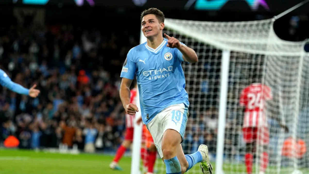 Julian Alvarez celebration