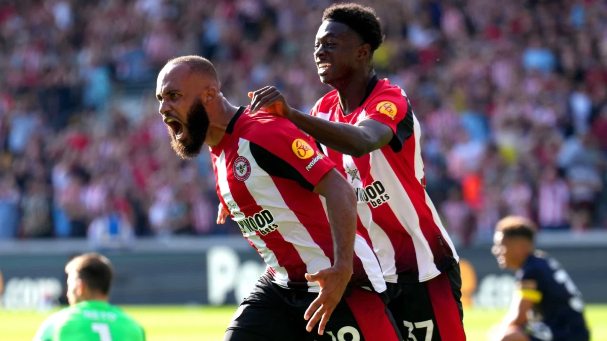 Bryan Mbeumo scores for Brentford