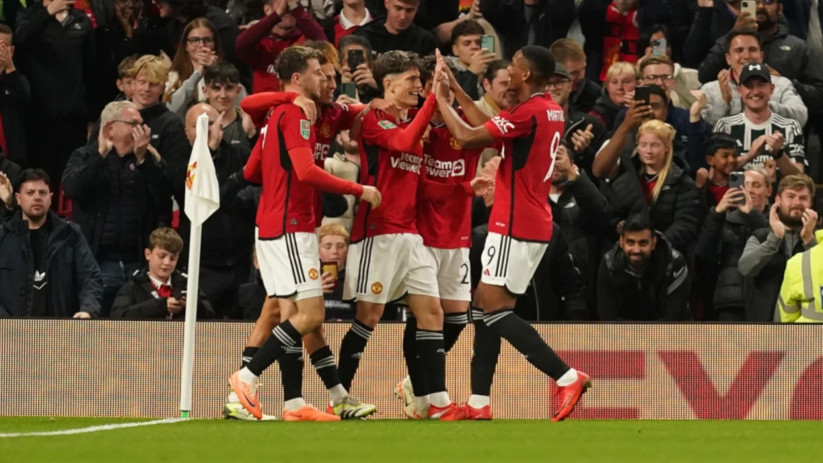 Manchester United goal celebration