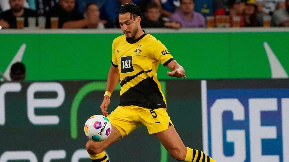 Ramy Bensebaini of Borussia Dortmund