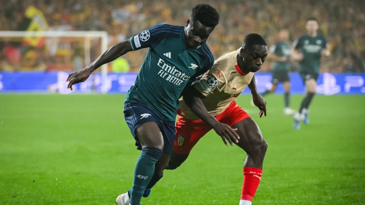 Bukayo Saka against Lens October 3, 2023