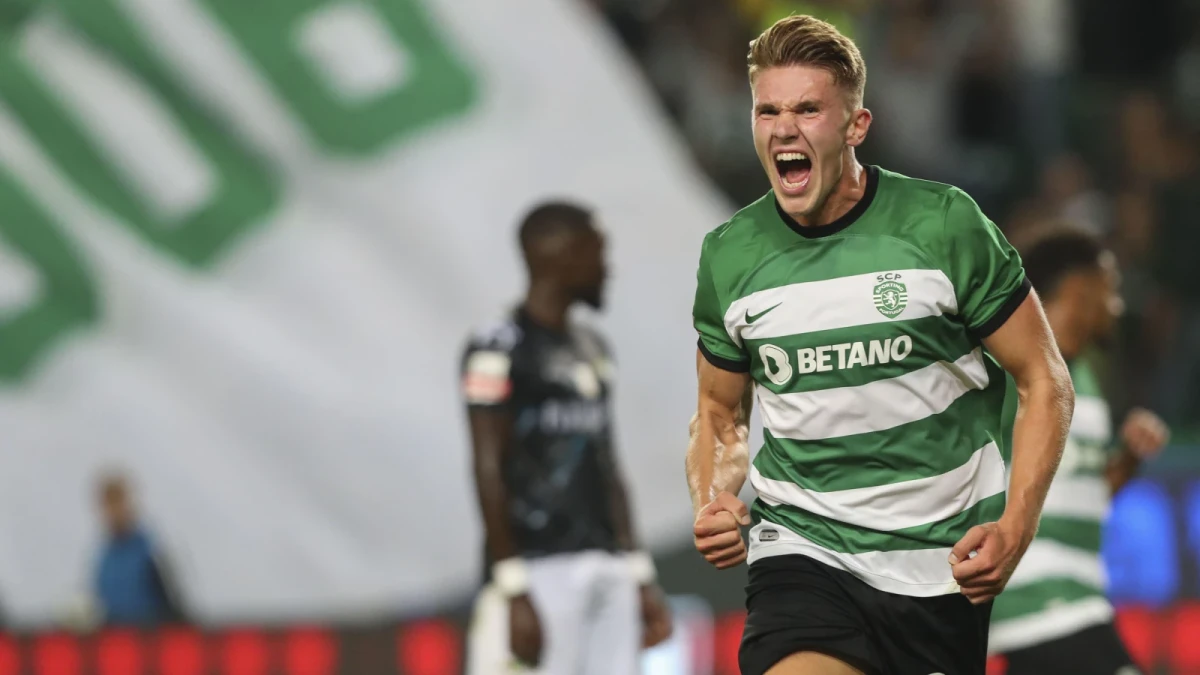 Viktor Gyokeres scores for Sporting CP