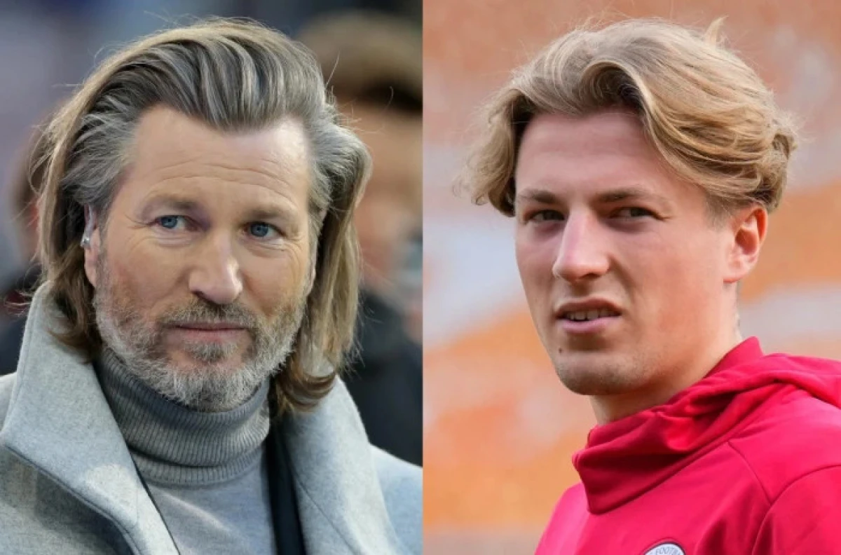 Robbie Savage and son Charlie Savage