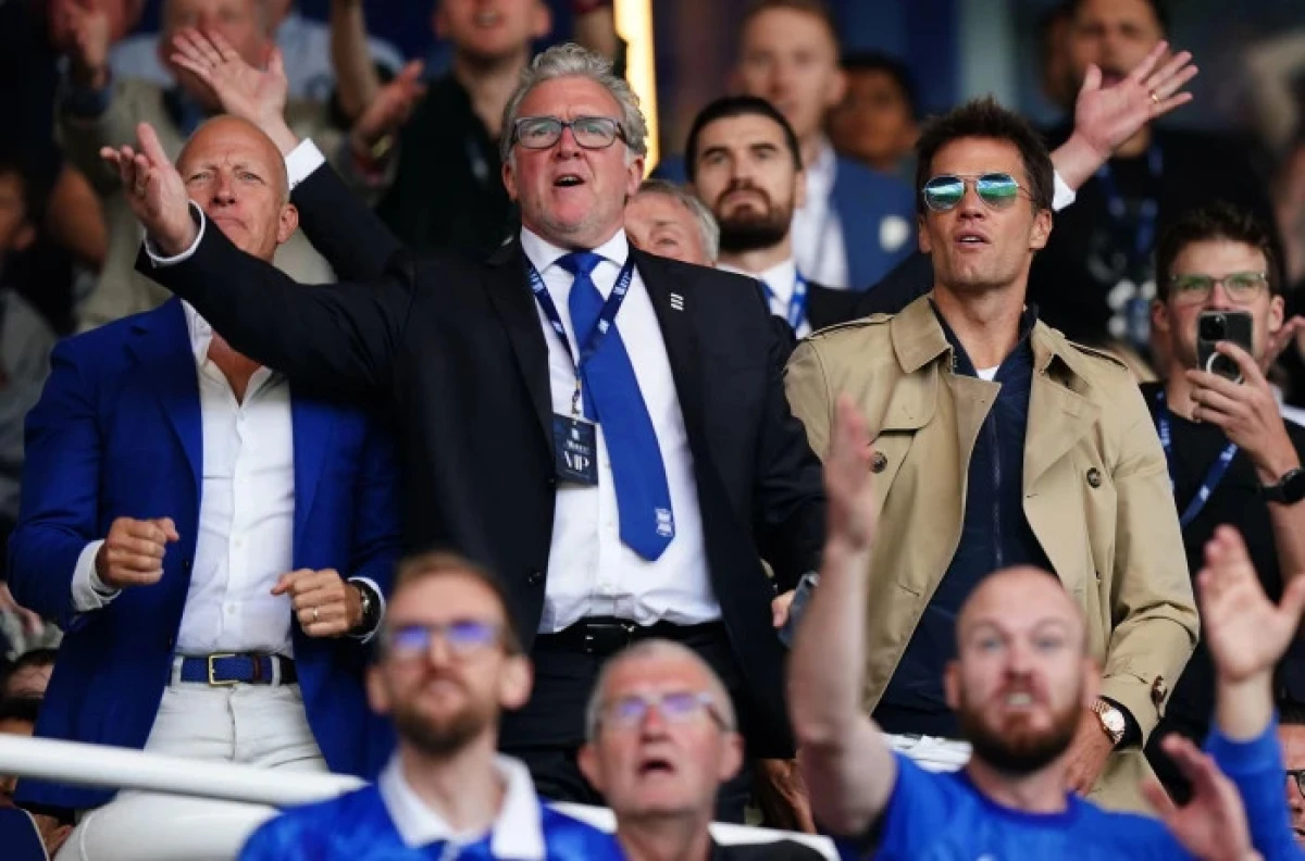 Birmingham City chairman Tom Wagner, CEO Garry Cook and co-owner Tom Brady - Sept 2023