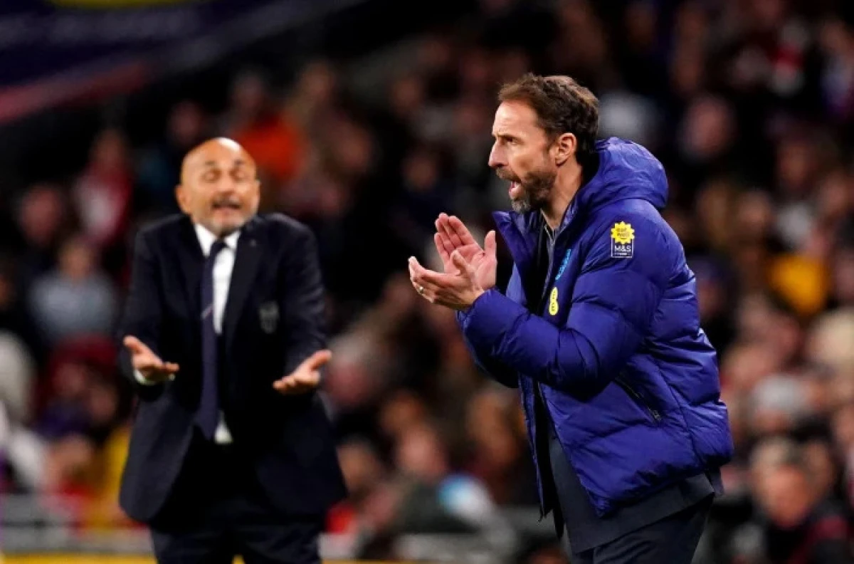 England manager Gareth Southgate during the UEFA Euro 2024 qualifying match at Wembley Stadium against Italy - Oct 2023
