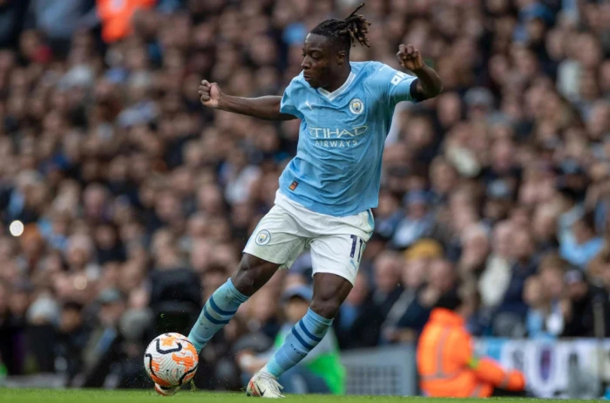 Jeremy Doku of Manchester City during the Premier League match between Manchester City and Brighton and Hove Albion - Oct 2023