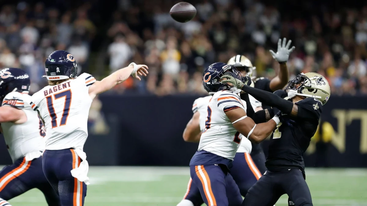 Chicago Bears quarterback Tyson Bagent