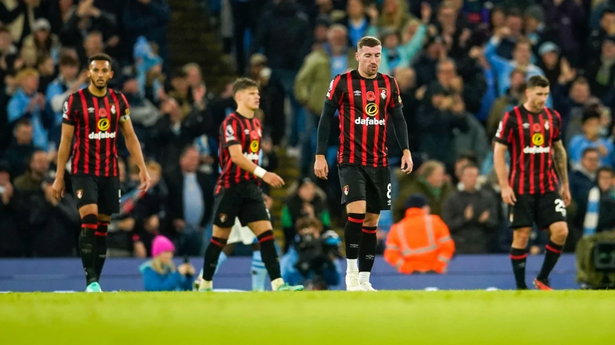 Bournemouth players react