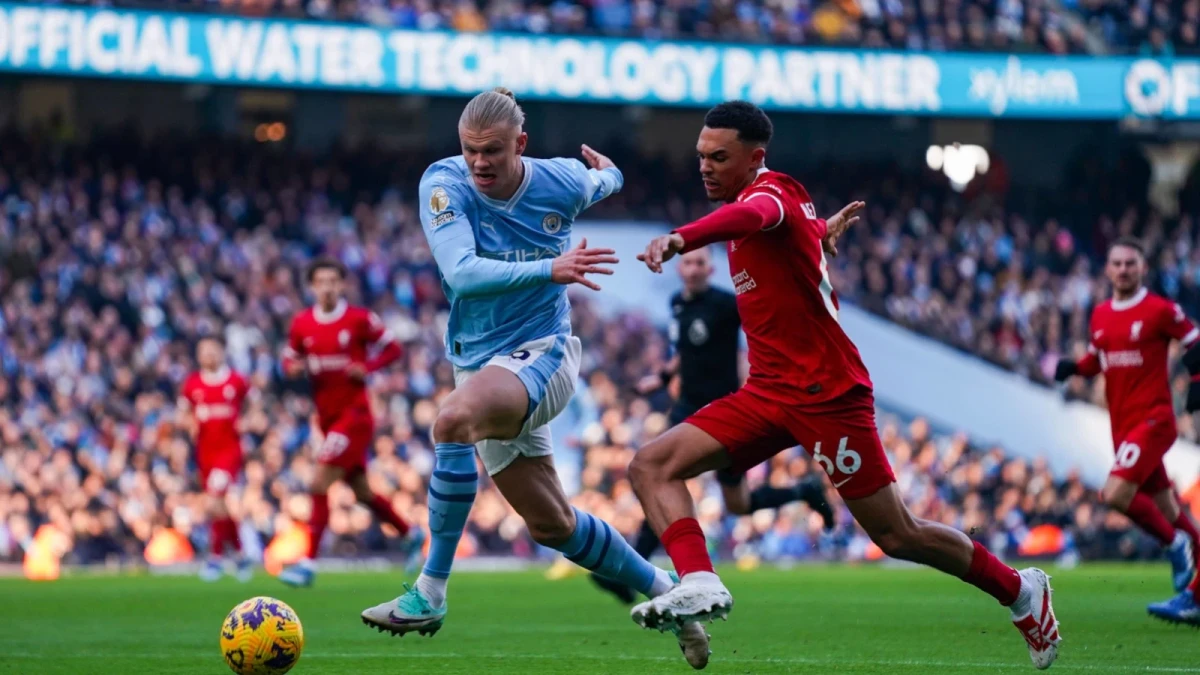 Erling Haaland Manchester City v Liverpool