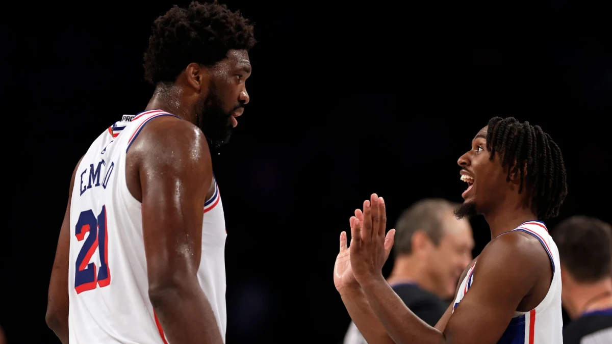 Joel Embiid and Tyrese Maxey