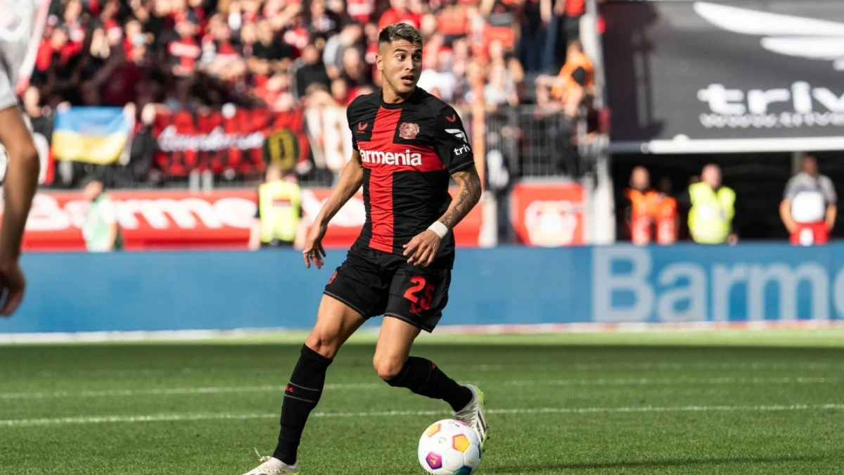 Josip Stanisic of Bayer Leverkusen