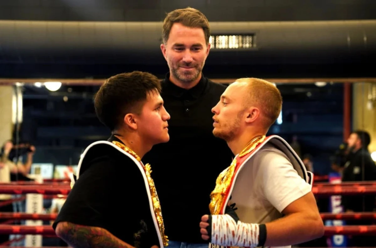 Eddie Hearn, Jesse Rodriguez, Sunny Edwards