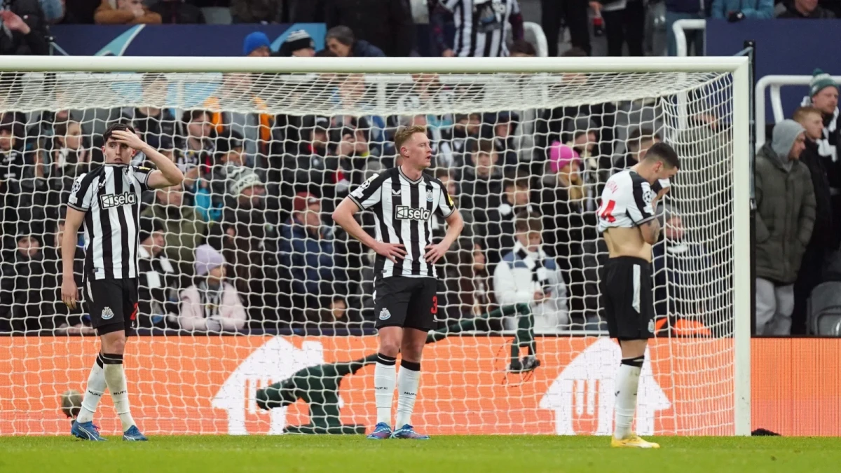 Newcastle dejected AC Milan Dec 2023