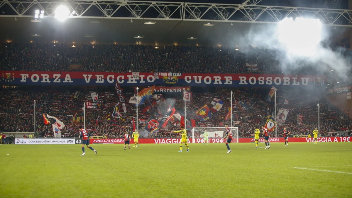 Genoa fans at Luigi Ferraris Stadium