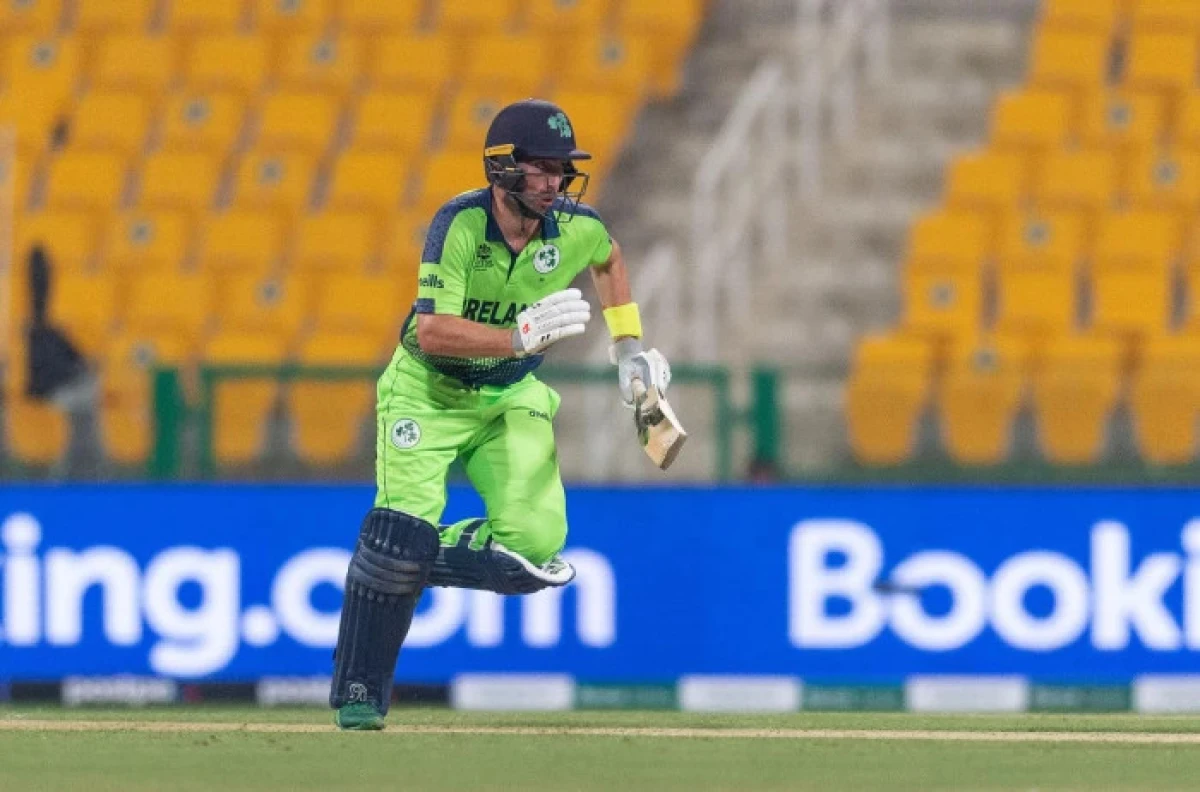 Andy Balbirnie of Ireland runs between the wickets during the ICC Mens T20 World Cup - Oct 2023