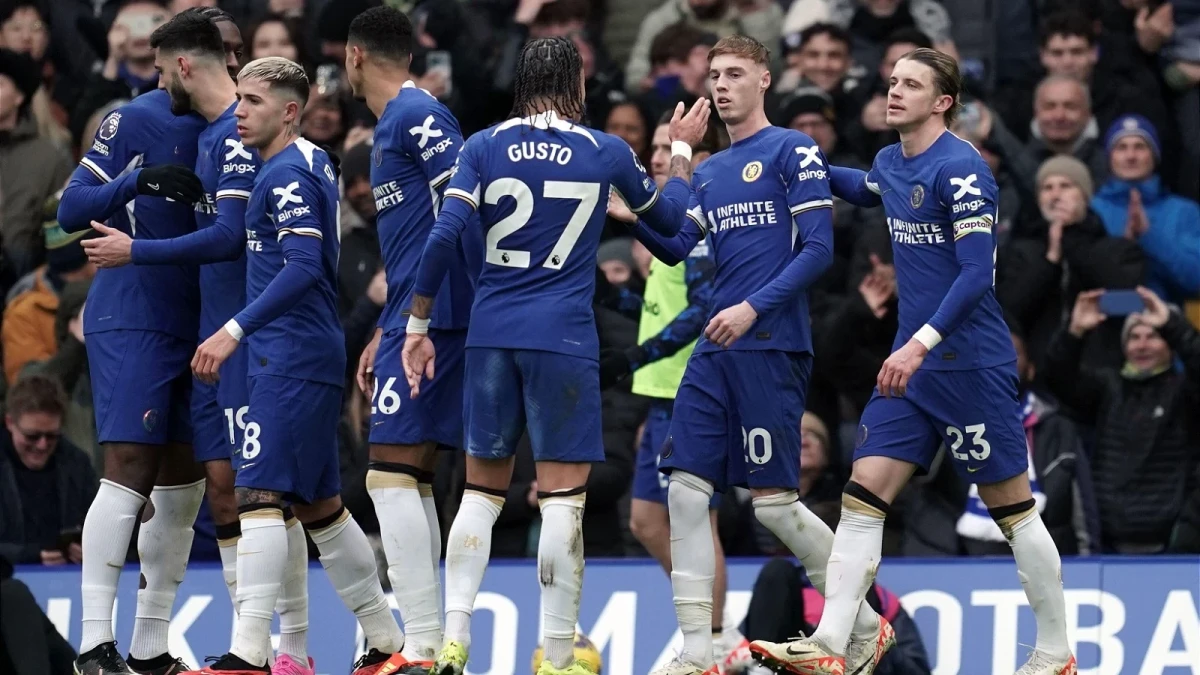 Chelsea's Cole Palmer celebrates scoring
