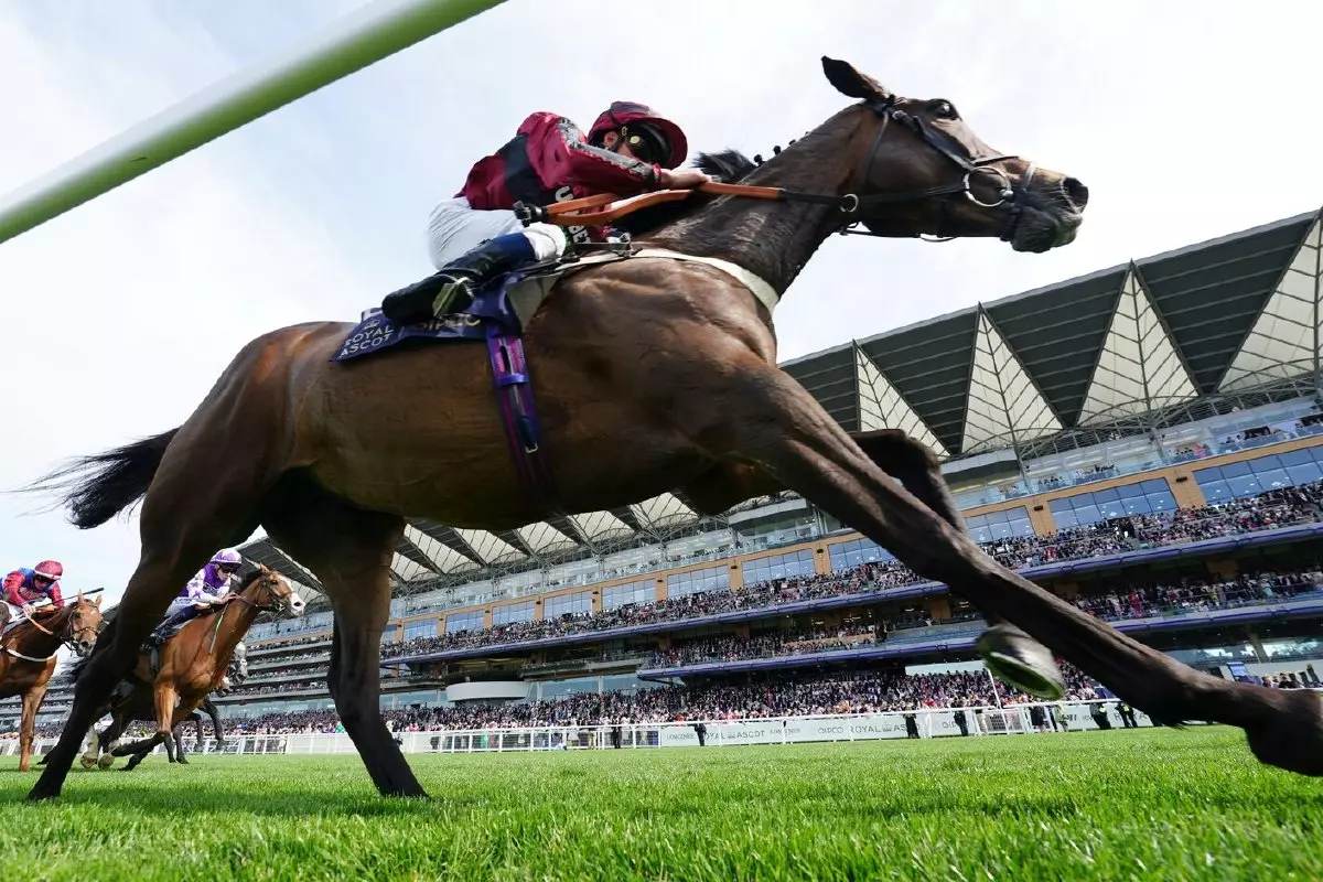 Ahorsewithnoname ridden by William Buick wins The Ascot Stakes
