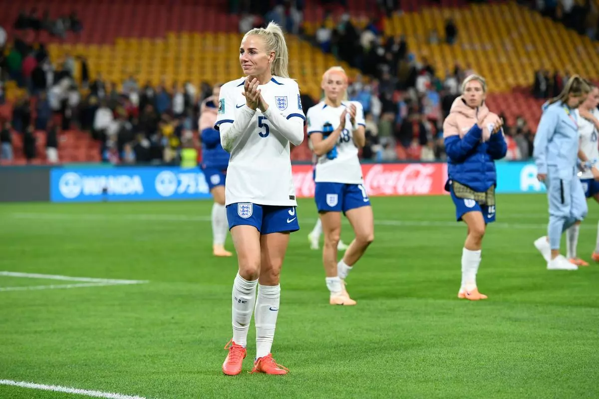 Alex Greenwood of England applauds the crowd after a game at the Women's World Cup - July 2023