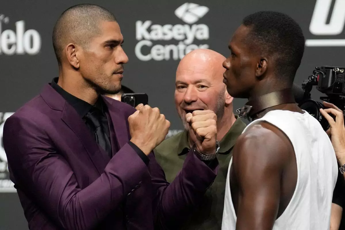 Alex Pereira and Israel Adesanya face off