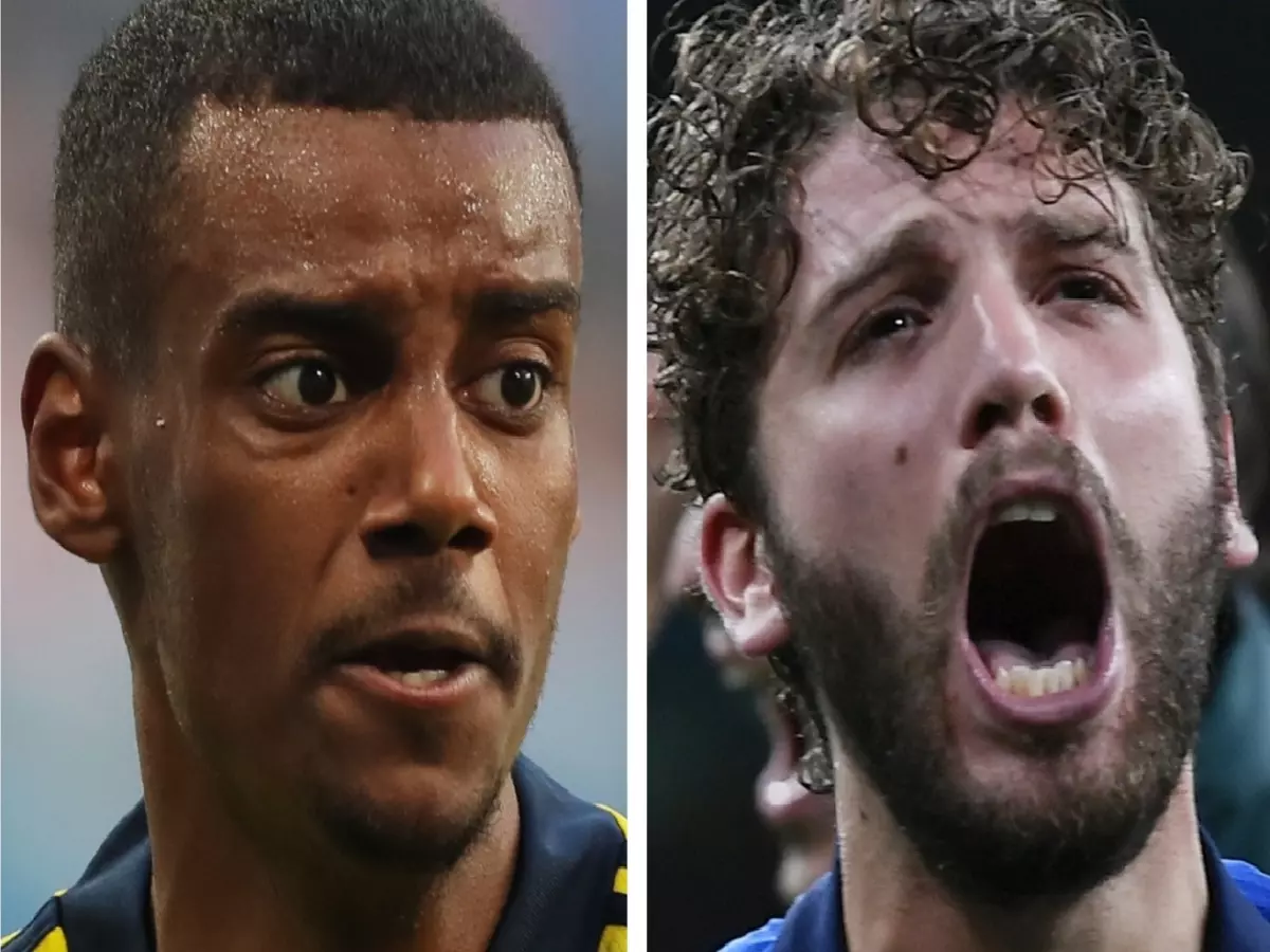 Alexander Isak Manuel Locatelli Euro 2020 collage