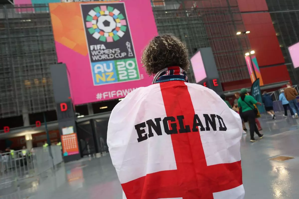 An England fan at the FIFA Women's World Cup - Aug 2023