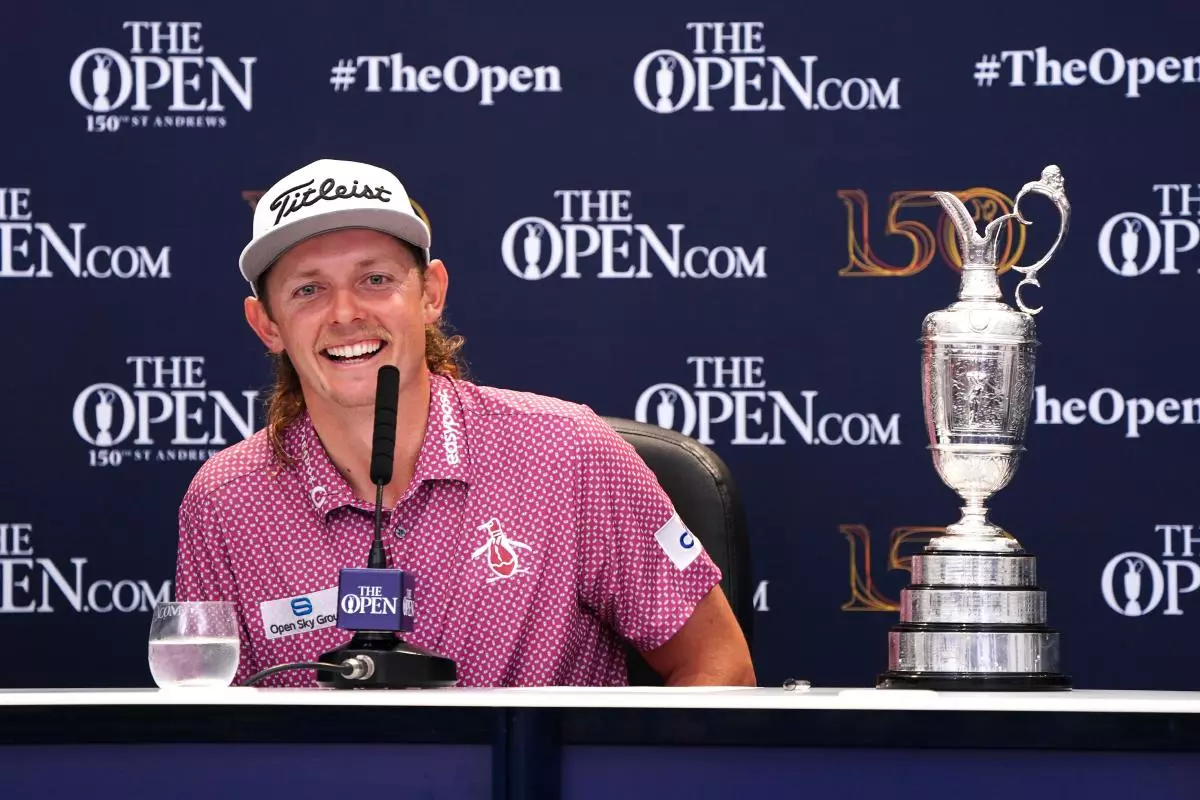 Cameron Smith with Claret Jug after Open 2022 win