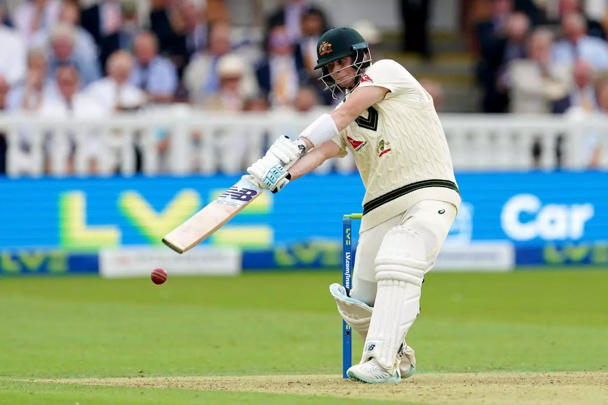Australia's Steve Smith bats during day one of the second Ashes test match at Lord's - June 2023