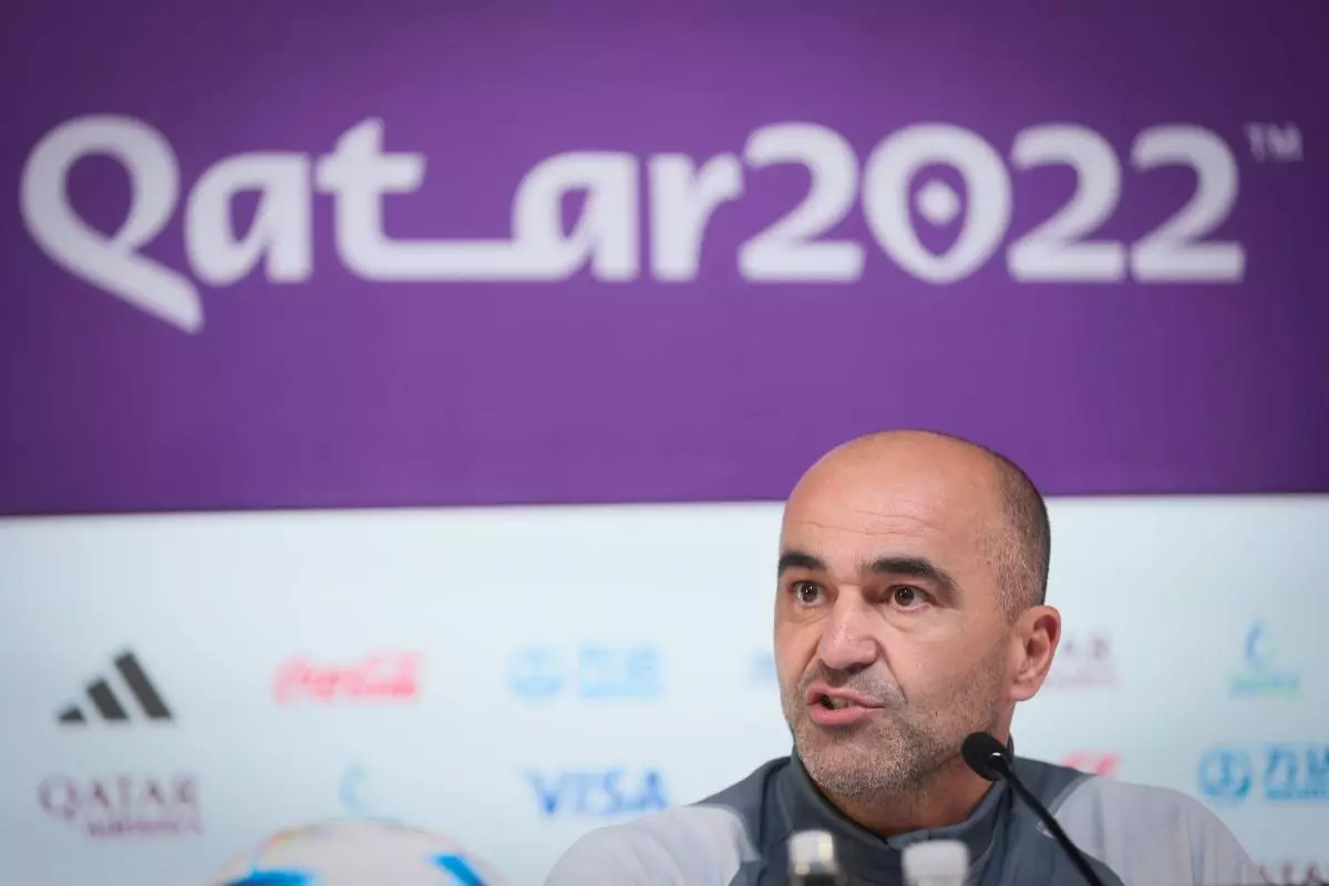 Belgium's head coach Roberto Martinez pictured during a press conference